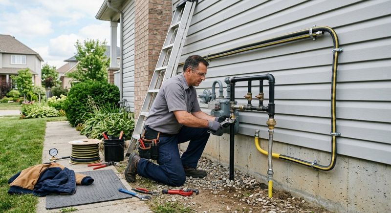Fire Pit Gas Line Installation in Columbus, OH