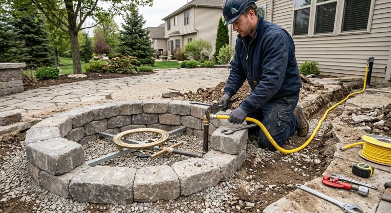 Fire Pit Gas Line Installation in Denver, CO