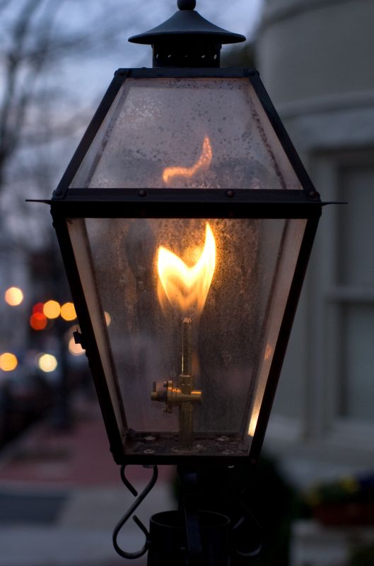 Historic Gas Lamp Setup